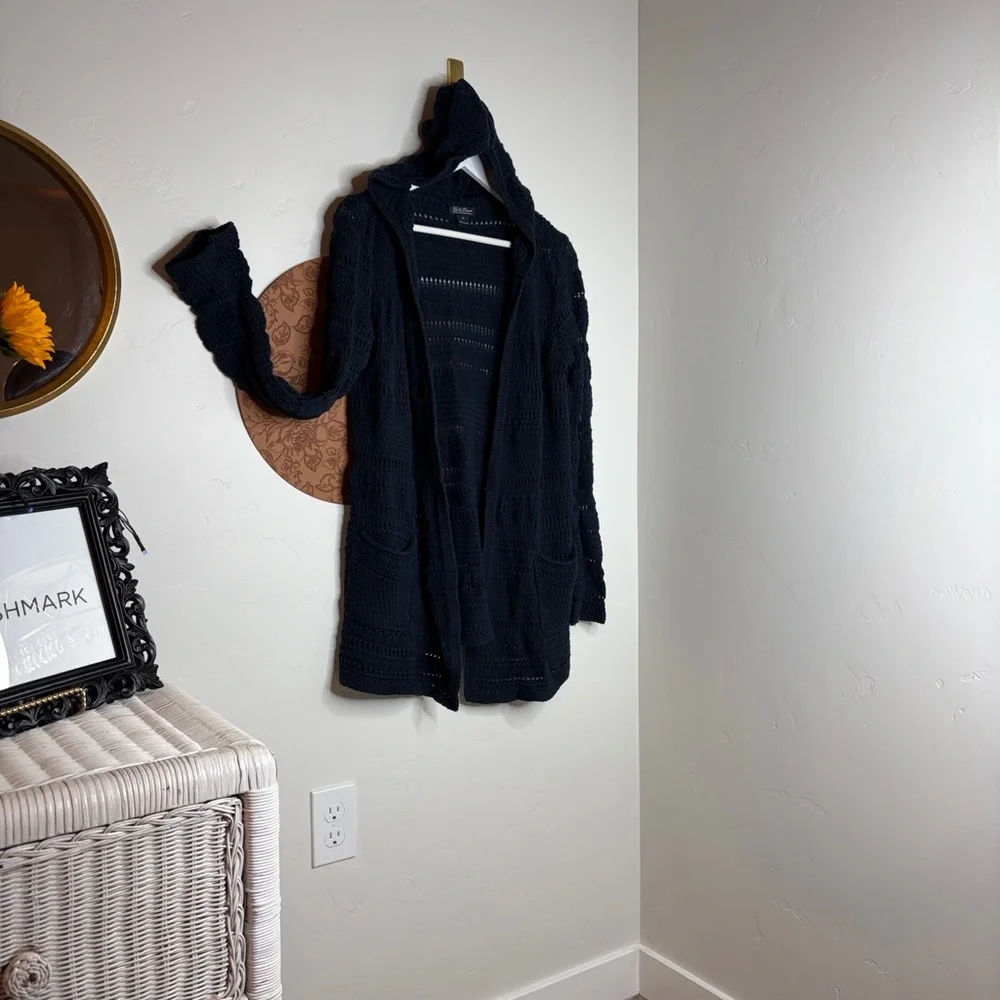 Lucky Brand Navy Blue Hooded Cardigan - Picture 2 of 4